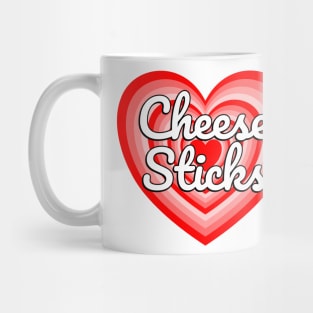 I Love Cheese Sticks Heart Funny Mozzarella Cheese Lover Meme Mug